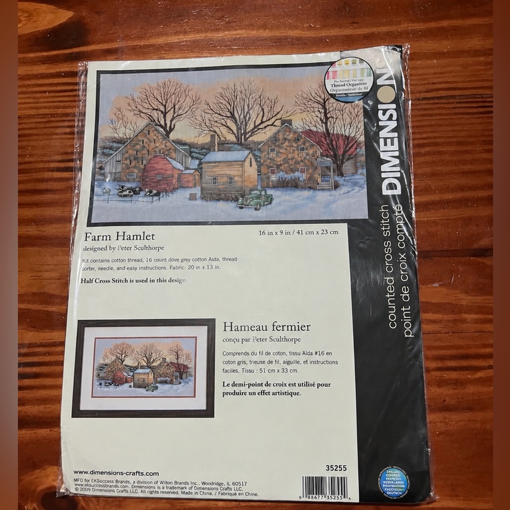 Rare Dimensions Farm Hamlet Counted Cross Stitch Kit 35255 Farm Hamlet New